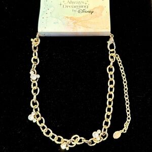 Disney Parks Mickey Icon Chunky Gold Tone Adjustable Necklace - NWT